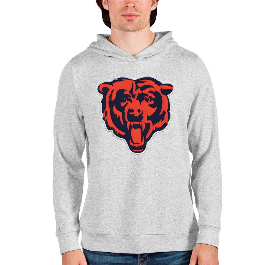 Chicago Bears Antigua Team Absolute Pullover Hoodie - Heathered Gray