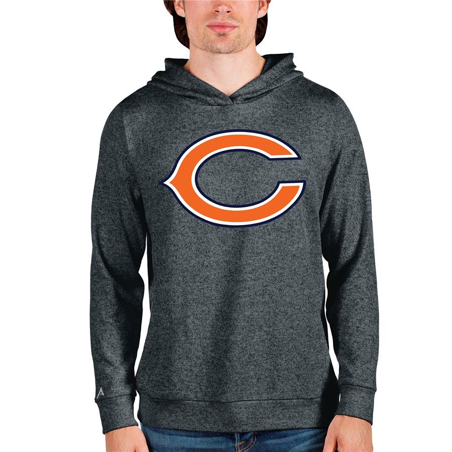 Chicago Bears Antigua Team Absolute Pullover Hoodie - Heathered Charcoal
