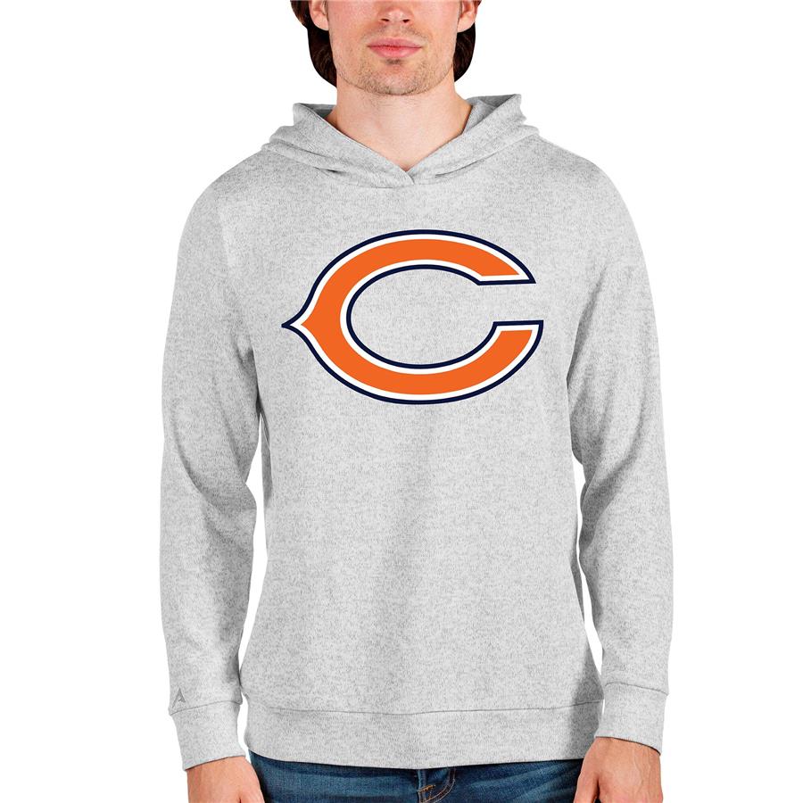 Chicago Bears Antigua Team Absolute Pullover Hoodie - Heathered Gray