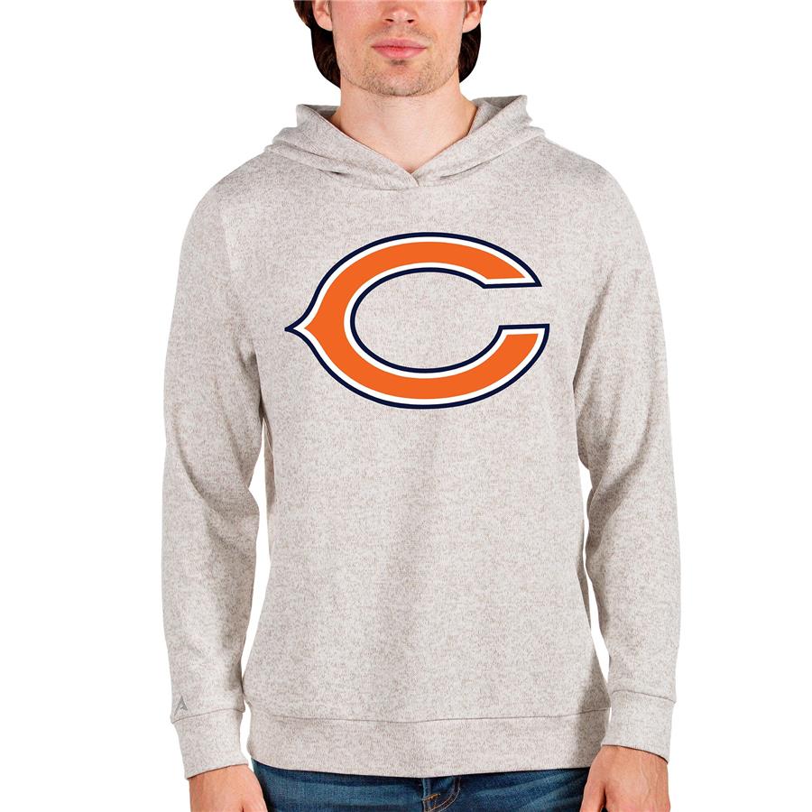 Chicago Bears Antigua Team Absolute Pullover Hoodie - Oatmeal