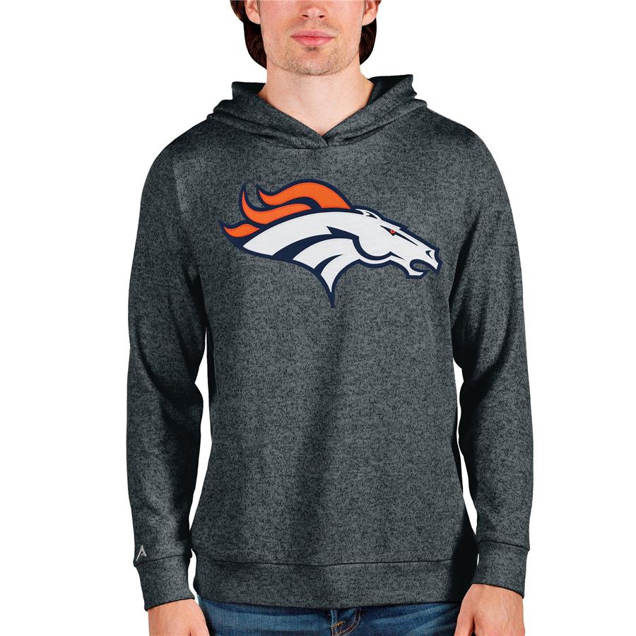 Denver Broncos Antigua Team Absolute Pullover Hoodie - Heathered Charcoal