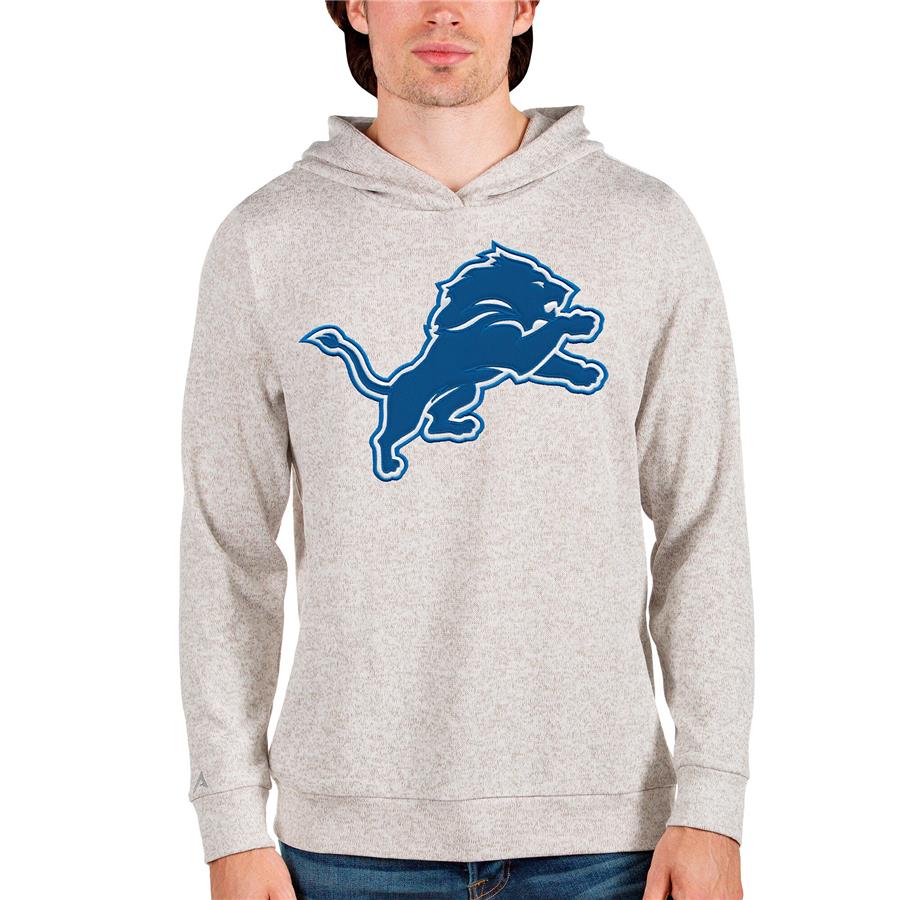 Detroit Lions Antigua Team Absolute Pullover Hoodie - Oatmeal