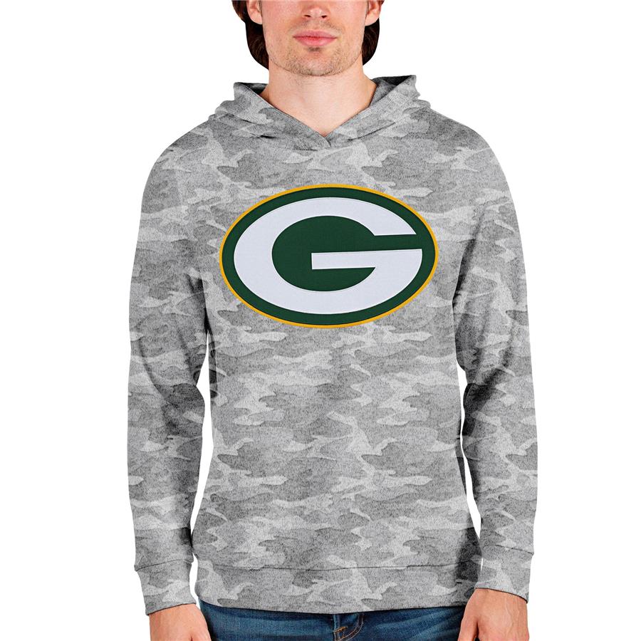 Green Bay Packers Antigua Team Absolute Pullover Hoodie - Camo