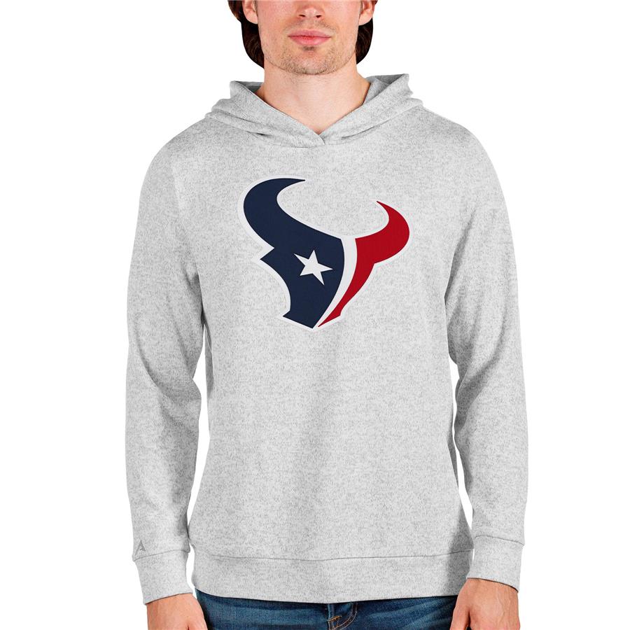 Houston Texans Antigua Team Absolute Pullover Hoodie - Heathered Gray