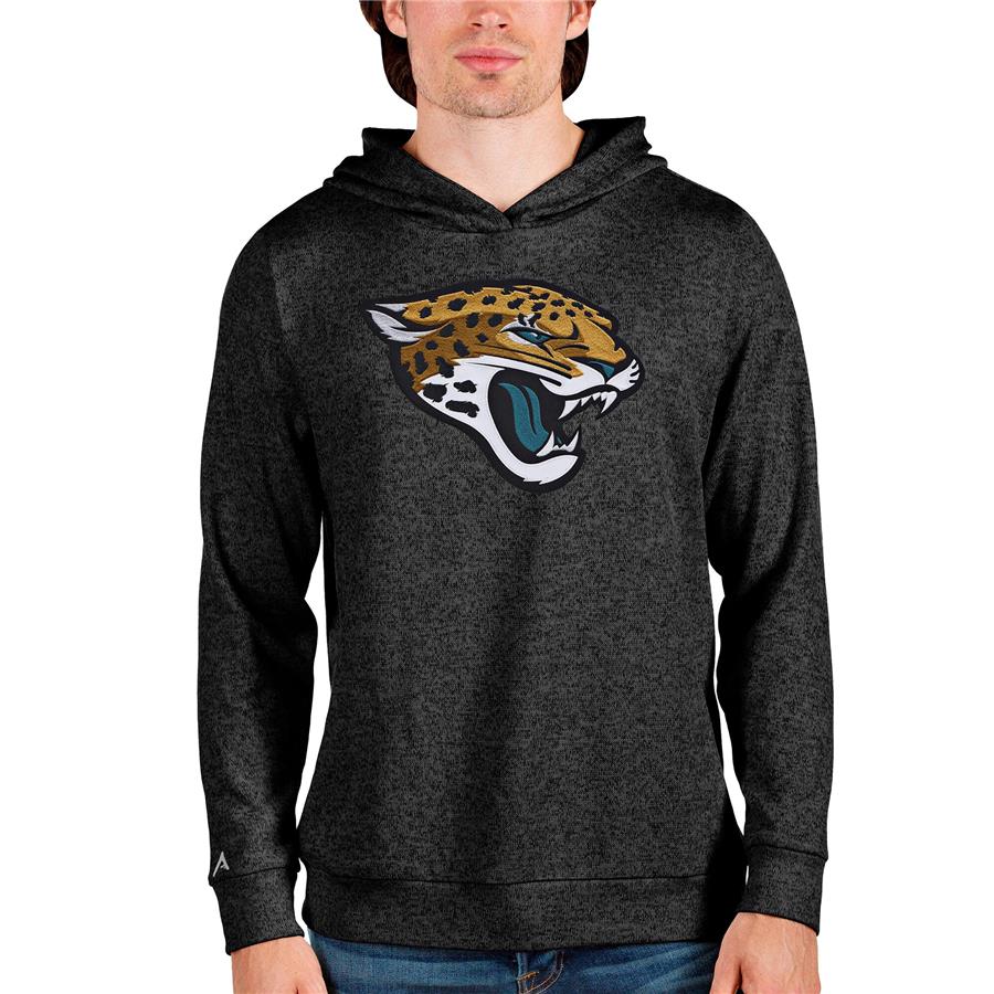 Jacksonville Jaguars Antigua Team Absolute Pullover Hoodie - Heathered Black