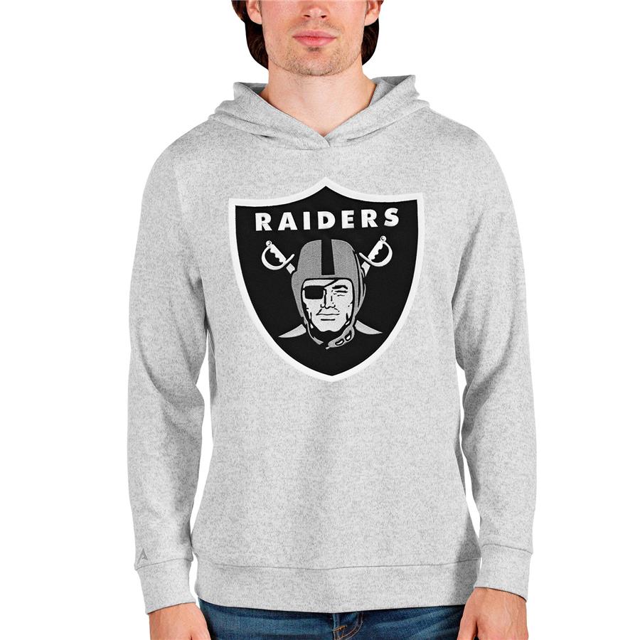Las Vegas Raiders Antigua Team Absolute Pullover Hoodie - Heathered Gray