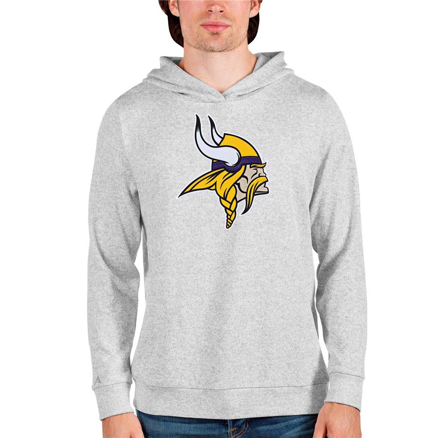 Minnesota Vikings Antigua Team Absolute Pullover Hoodie - Heathered Gray