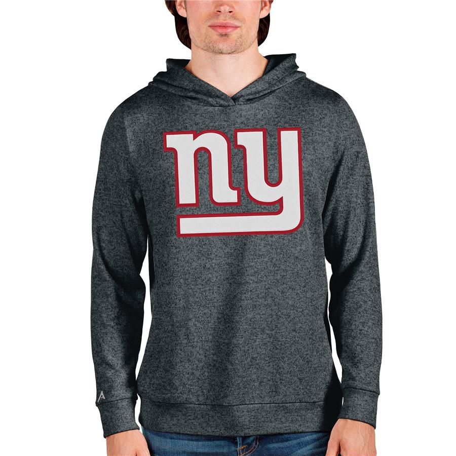 New York Giants Antigua Team Absolute Pullover Hoodie - Heathered Charcoal