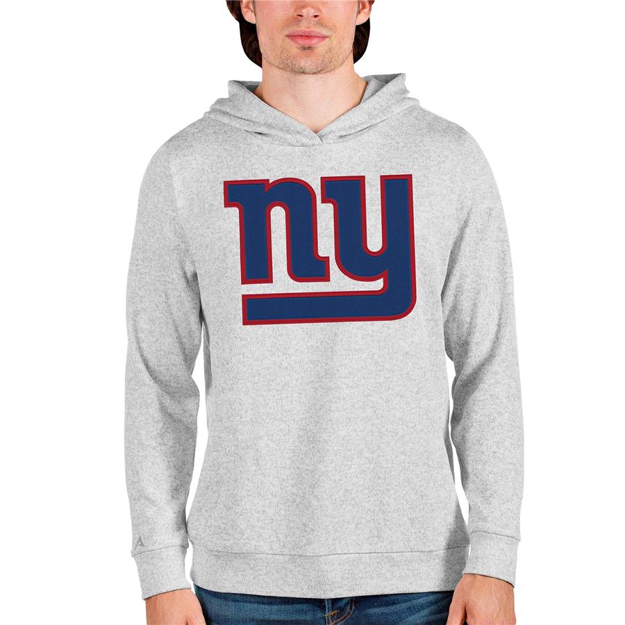 New York Giants Antigua Team Absolute Pullover Hoodie - Heathered Gray