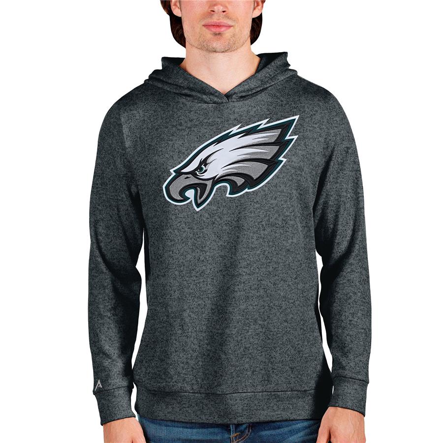 Philadelphia Eagles Antigua Team Absolute Pullover Hoodie - Heathered Charcoal
