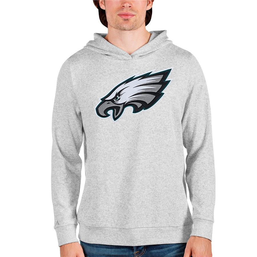 Philadelphia Eagles Antigua Team Absolute Pullover Hoodie - Heathered Gray