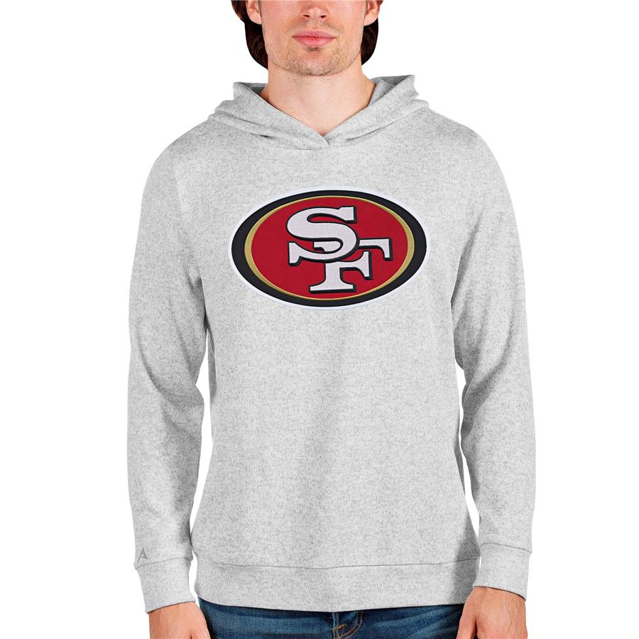 San Francisco 49ers Antigua Team Absolute Pullover Hoodie - Heathered Gray