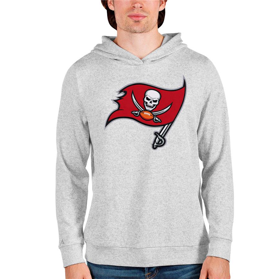 Tampa Bay Buccaneers Antigua Team Absolute Pullover Hoodie - Heathered Gray