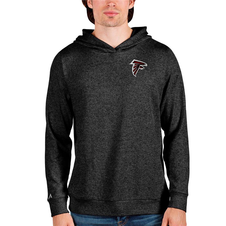 Atlanta Falcons Antigua Absolute Pullover Hoodie - Heathered Black
