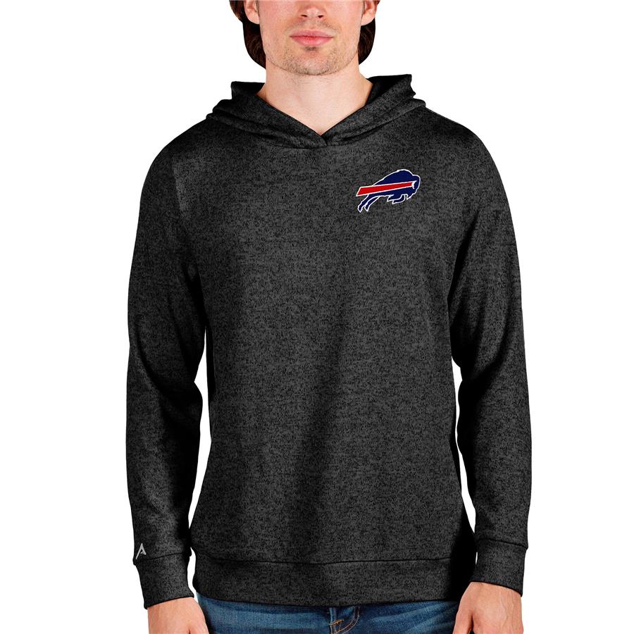 Buffalo Bills Antigua Absolute Pullover Hoodie - Heathered Black