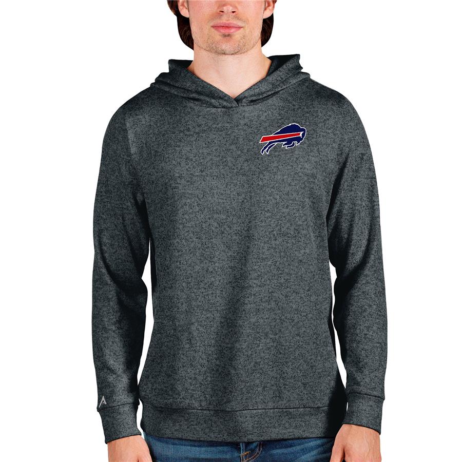 Buffalo Bills Antigua Absolute Pullover Hoodie - Heathered Charcoal