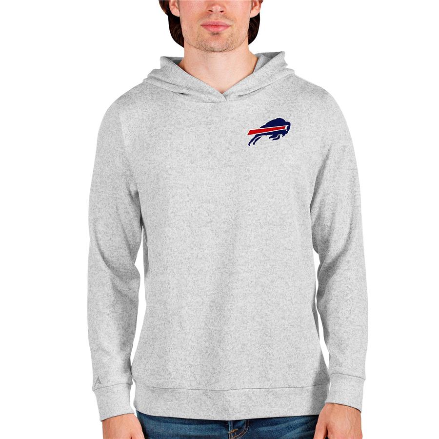 Buffalo Bills Antigua Absolute Pullover Hoodie - Heathered Gray