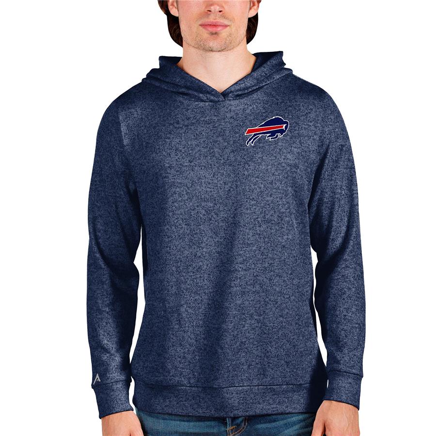 Buffalo Bills Antigua Absolute Pullover Hoodie - Heathered Navy