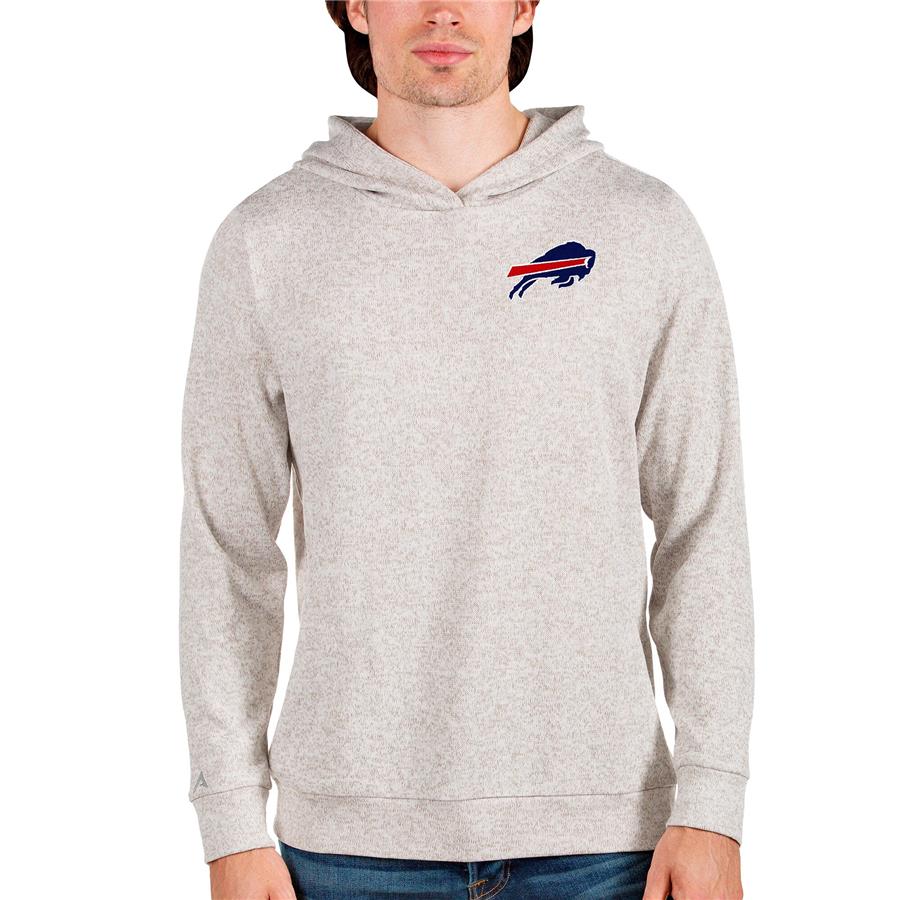 Buffalo Bills Antigua Absolute Pullover Hoodie - Oatmeal