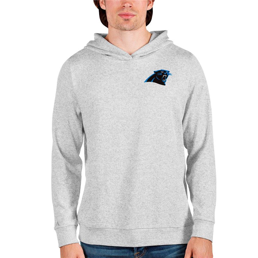 Carolina Panthers Antigua Absolute Pullover Hoodie - Heathered Gray