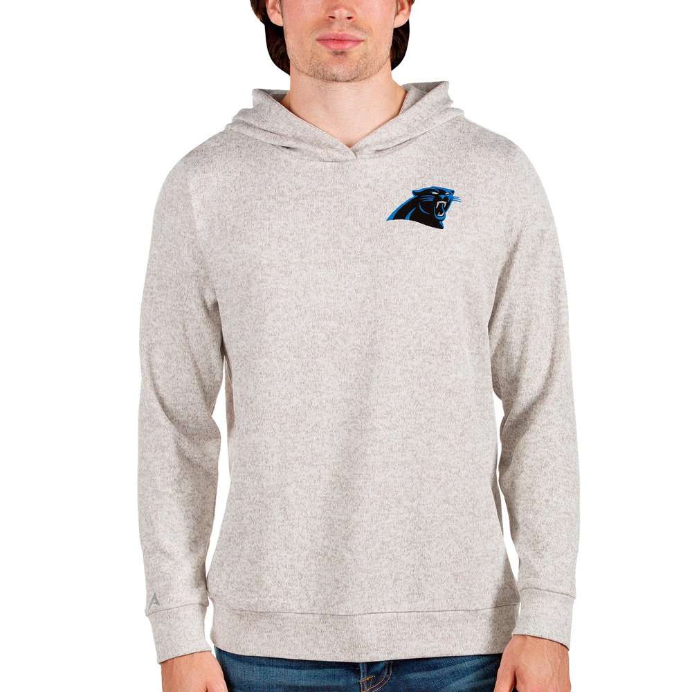 Carolina Panthers Antigua Absolute Pullover Hoodie - Oatmeal
