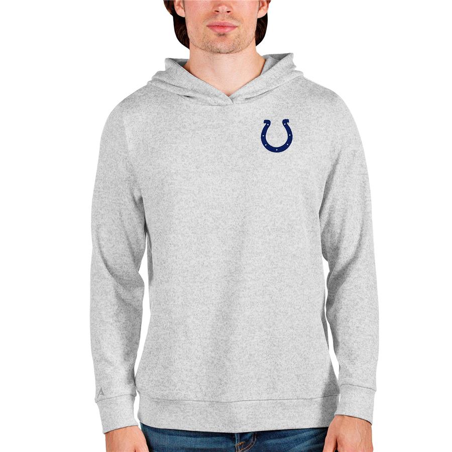 Indianapolis Colts Antigua Absolute Pullover Hoodie - Heathered Gray