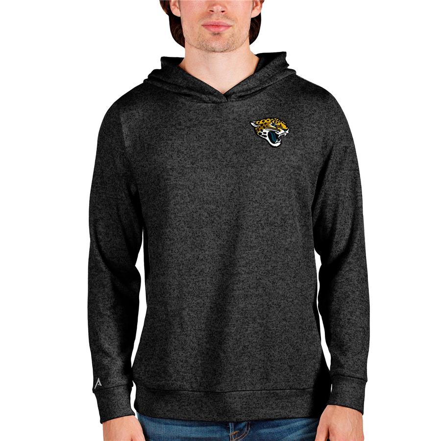 Jacksonville Jaguars Antigua Absolute Pullover Hoodie - Heathered Black