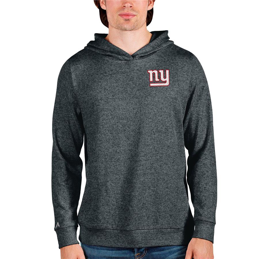 New York Giants Antigua Absolute Pullover Hoodie - Heathered Charcoal