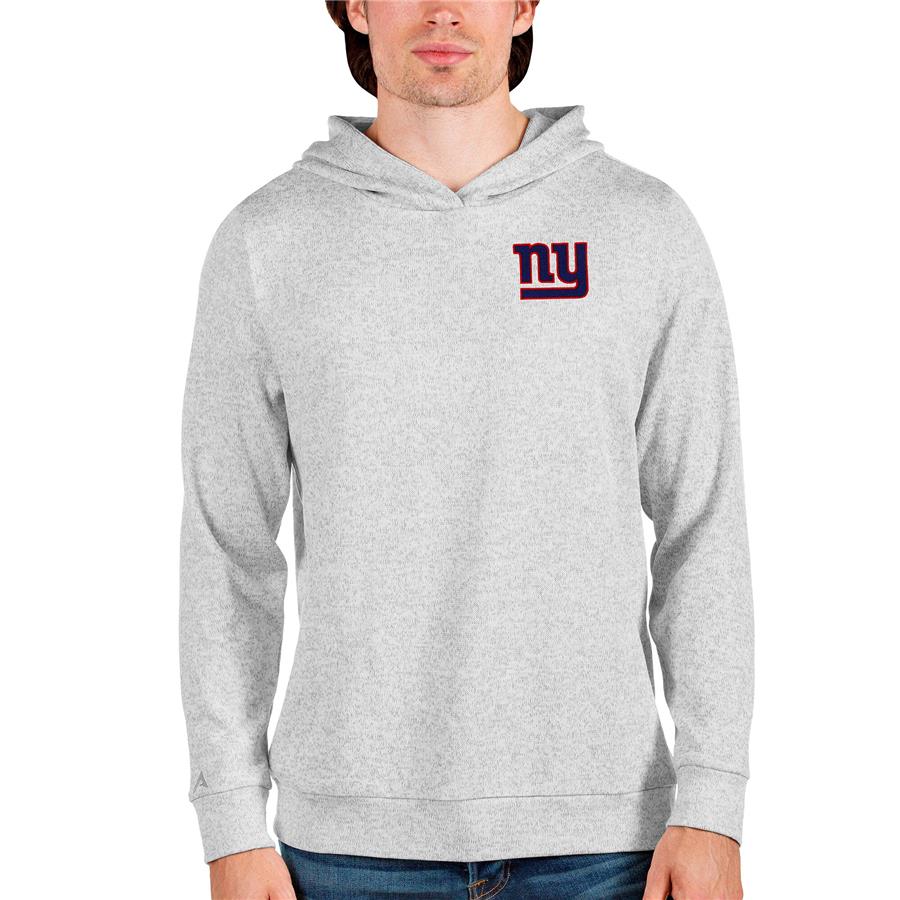 New York Giants Antigua Absolute Pullover Hoodie - Heathered Gray