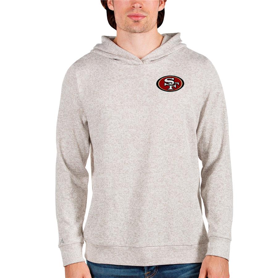 San Francisco 49ers Antigua Absolute Pullover Hoodie - Oatmeal