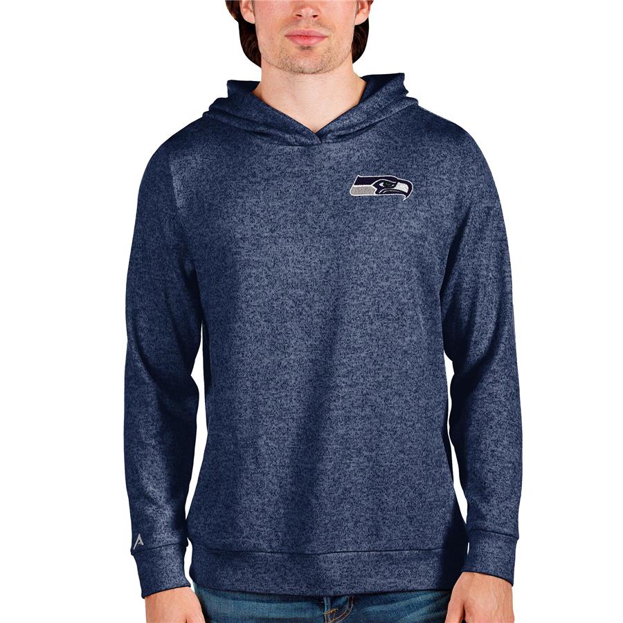 Seattle Seahawks Antigua Absolute Pullover Hoodie - Heathered Navy