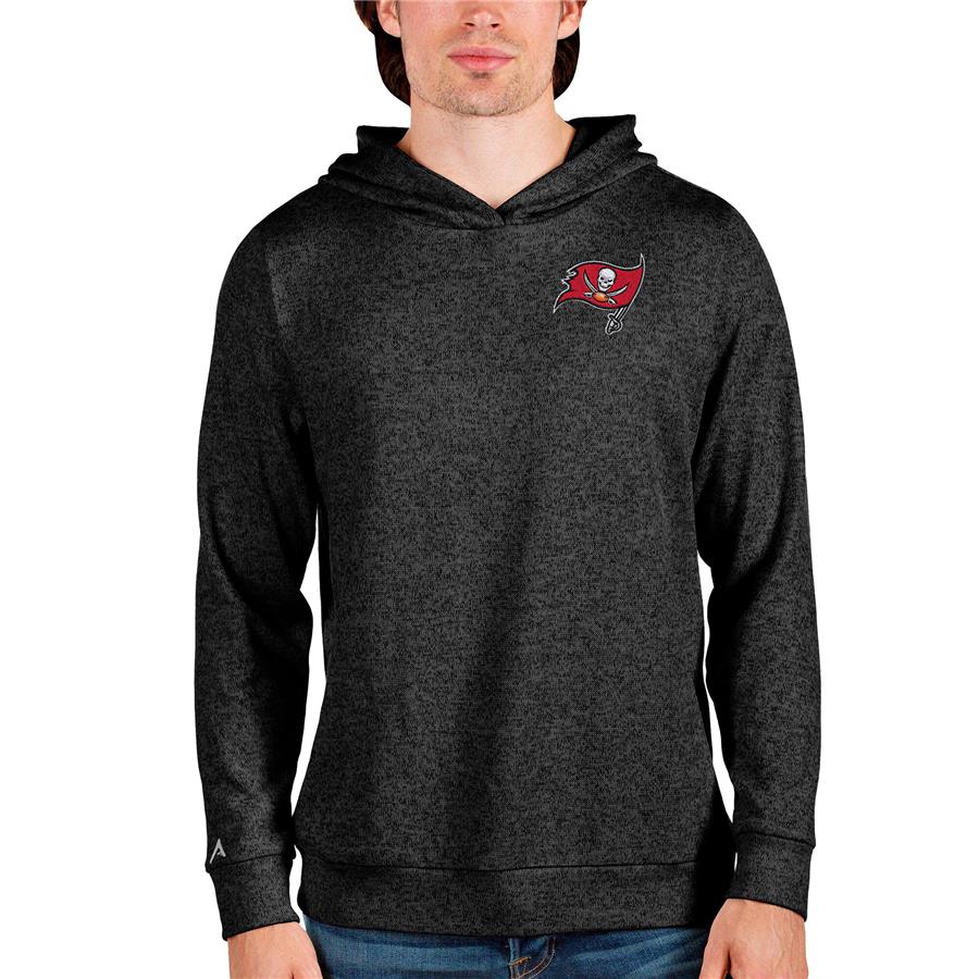 Tampa Bay Buccaneers Antigua Absolute Pullover Hoodie - Heathered Black
