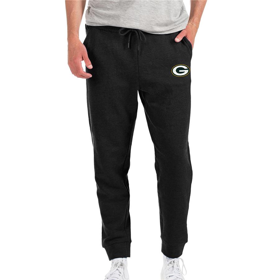 Green Bay Packers Antigua Action Jogger Pants - Heathered Black