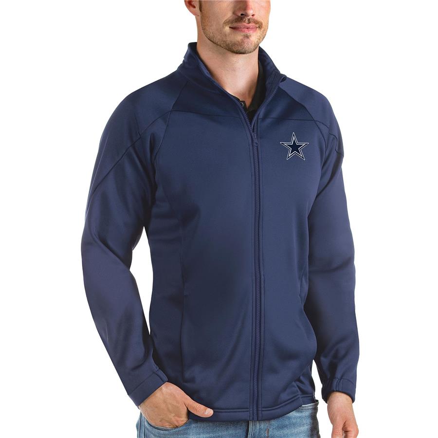 Dallas Cowboys Antigua Links Full-Zip Golf Jacket - Navy