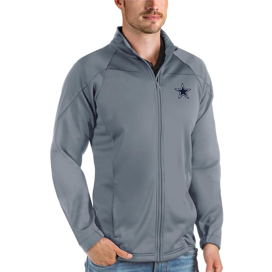 Dallas Cowboys Antigua Links Full-Zip Golf Jacket - Steel