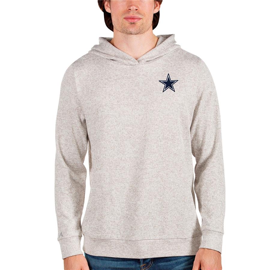 Dallas Cowboys Antigua Absolute Pullover Hoodie - Oatmeal