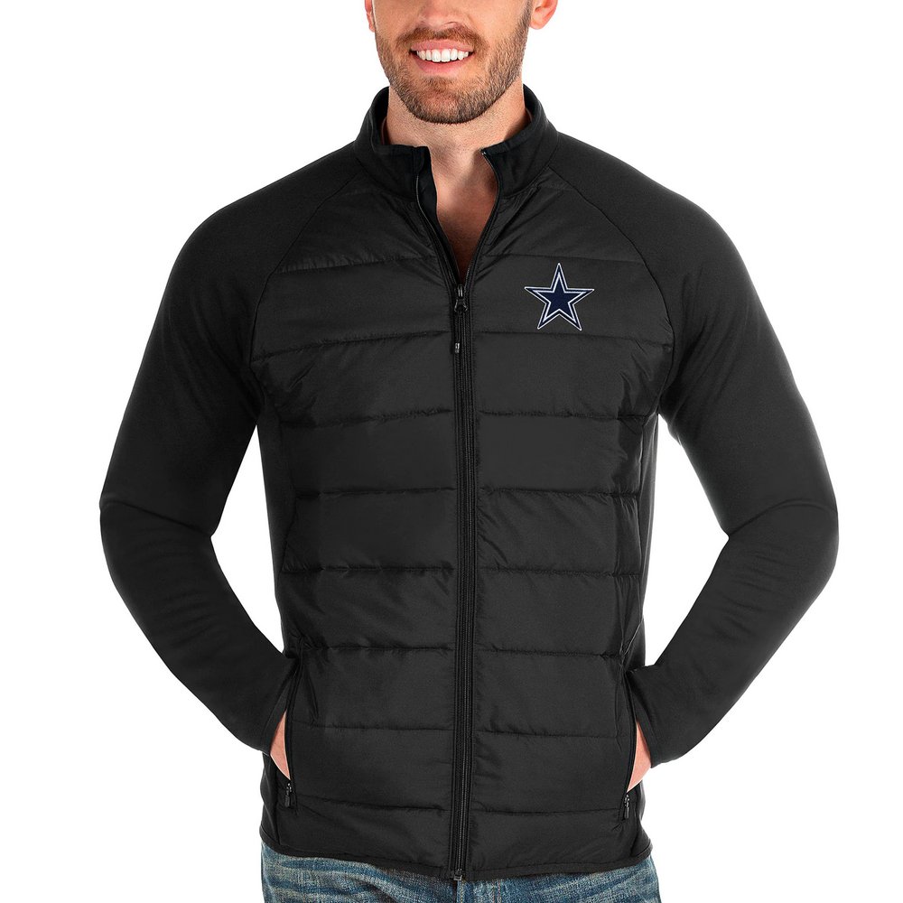 Dallas Cowboys Antigua Altitude Quilted Full-Zip Jacket - Black