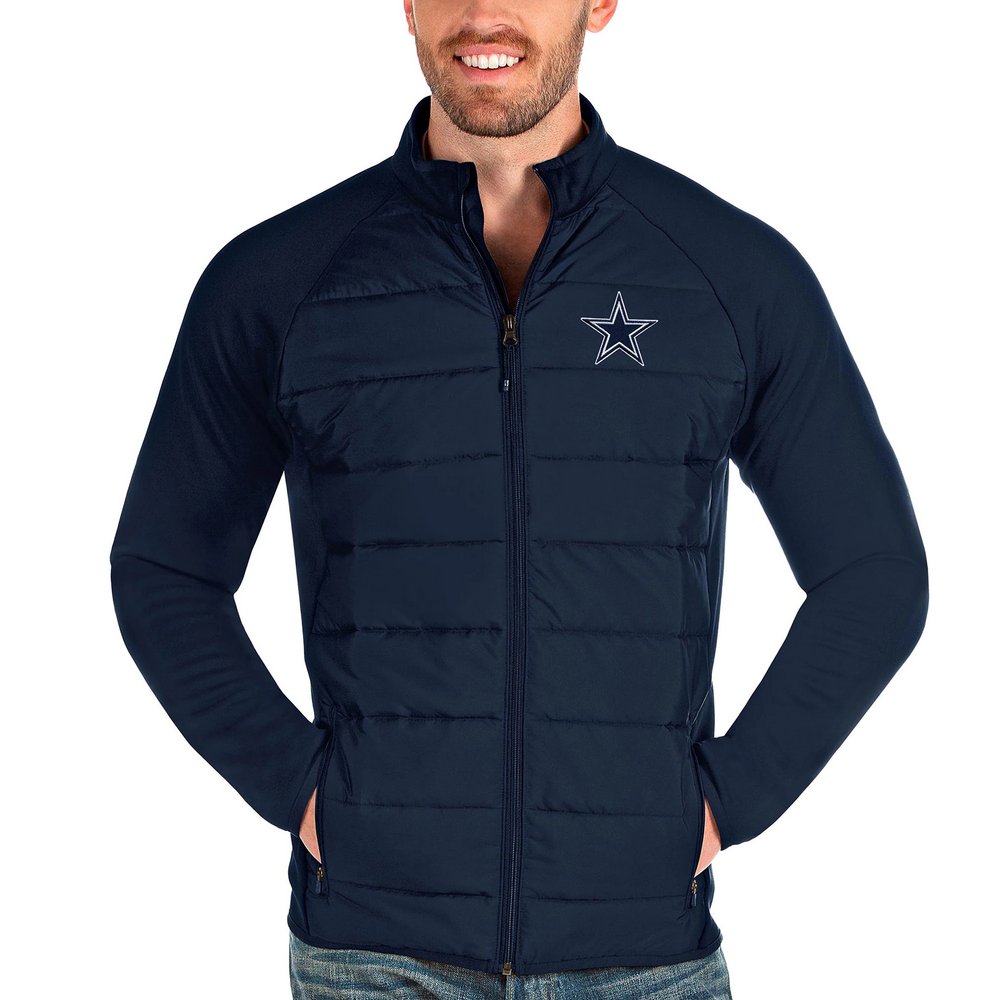 Dallas Cowboys Antigua Altitude Quilted Full-Zip Jacket - Navy