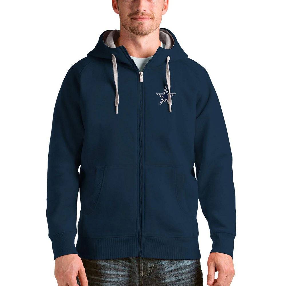 Dallas Cowboys Antigua Victory Full-Zip Hoodie - Navy