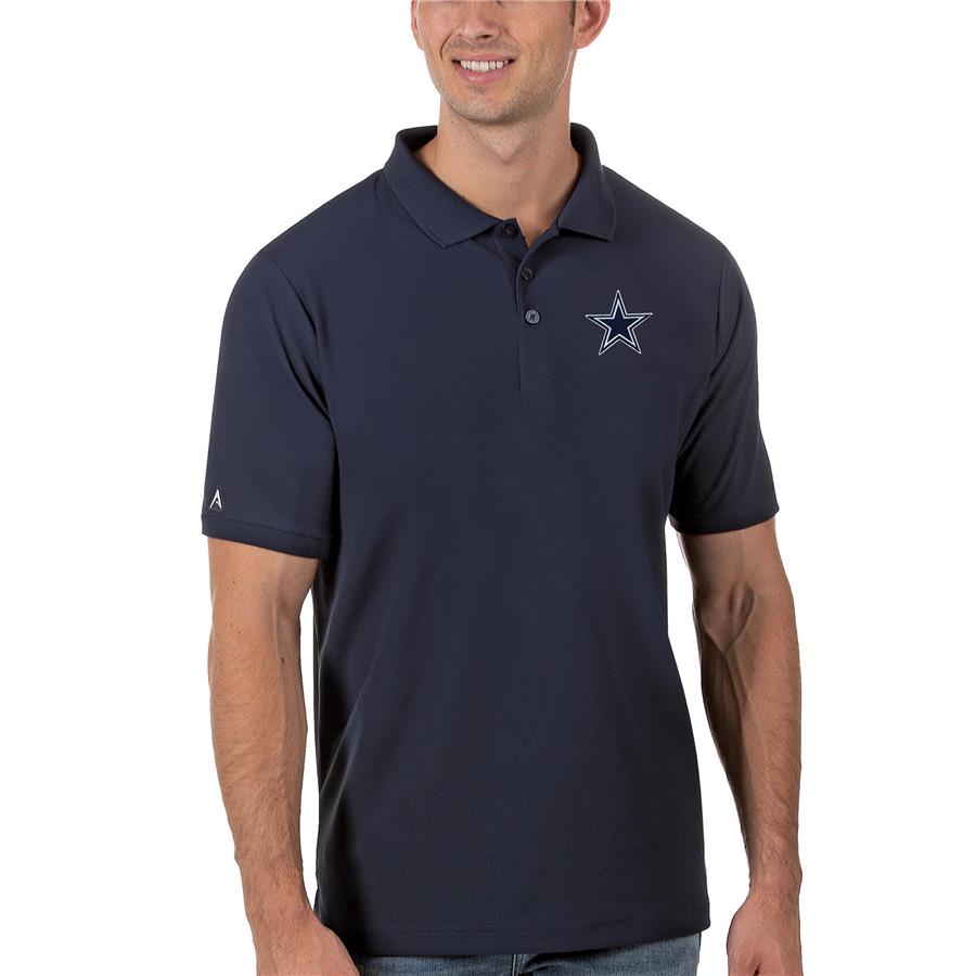 Dallas Cowboys Antigua Legacy Pique Polo - Navy