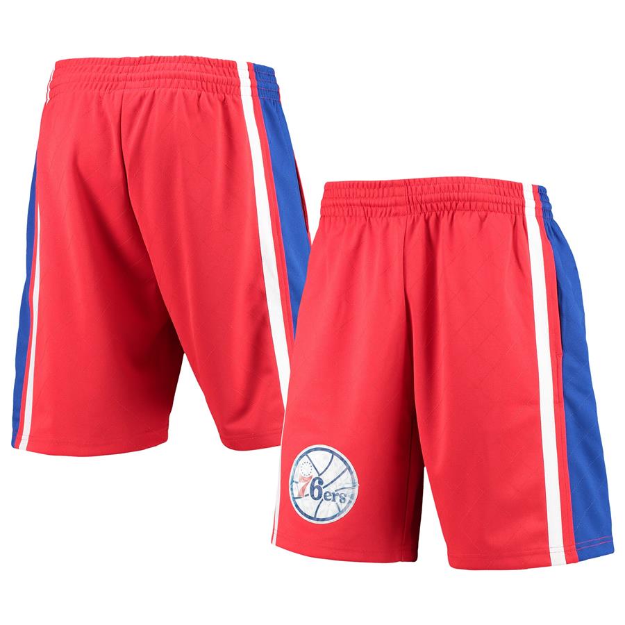 Philadelphia 76ers Mitchell & Ness Hardwood Classics 75th Anniversary Swingman Shorts - Red