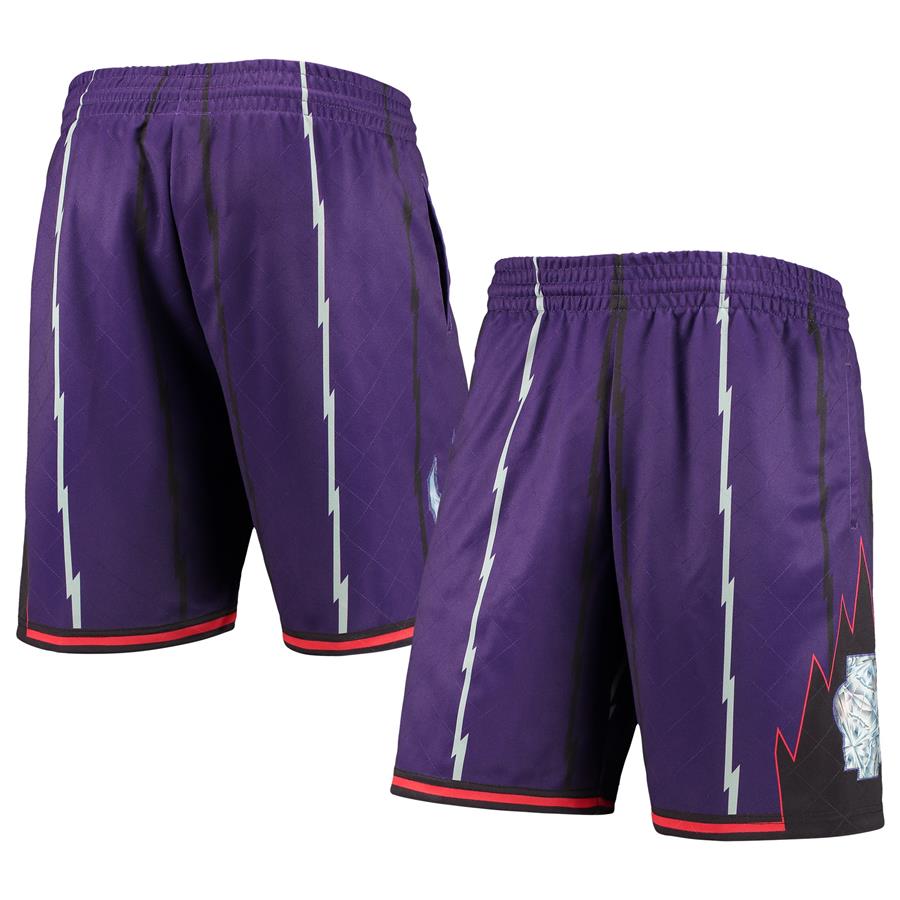 Toronto Raptors Mitchell & Ness 1998 Hardwood Classics 75th Anniversary Swingman Shorts - Purple