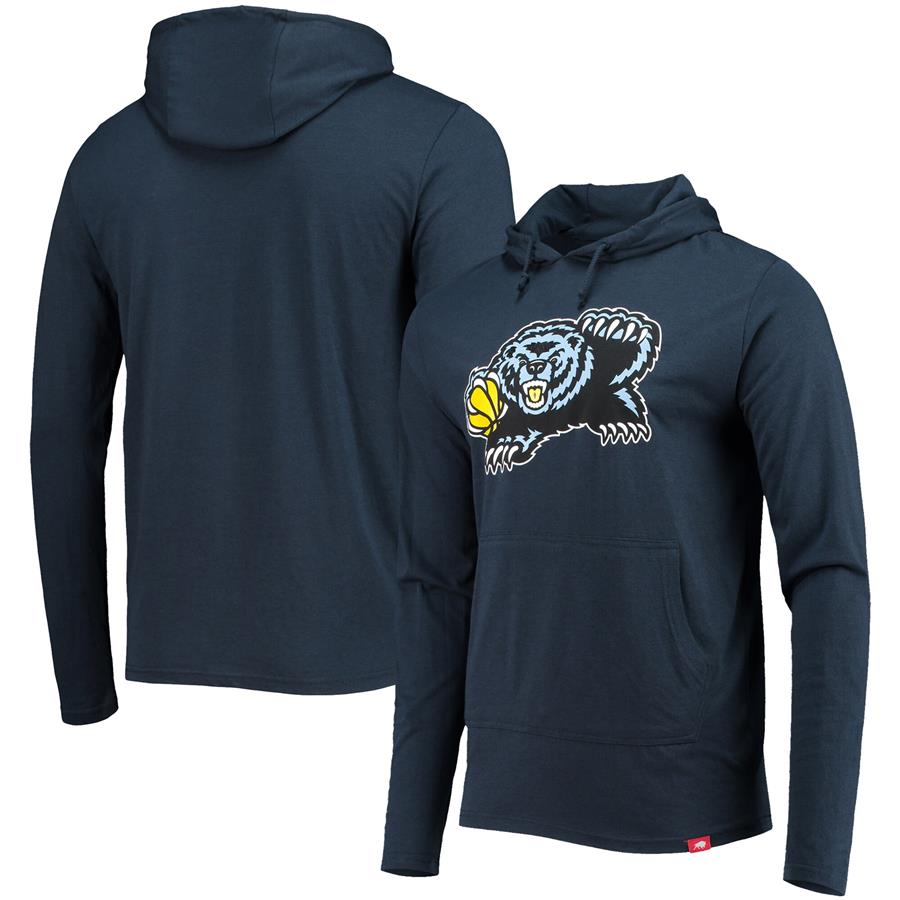 Memphis Grizzlies Sportiqe Moments Mixtape Rowan Tri-Blend Pullover Hoodie - Navy