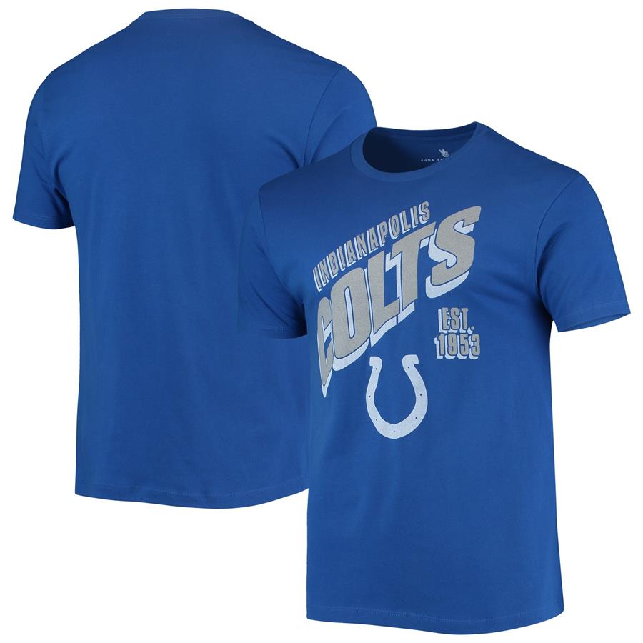Indianapolis Colts Junk Food Slant T-Shirt - Royal