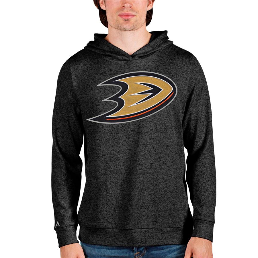 Anaheim Ducks Antigua Absolute Pullover Hoodie - Heathered Black