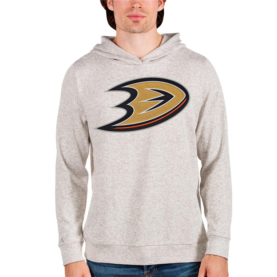 Anaheim Ducks Antigua Absolute Pullover Hoodie - Oatmeal