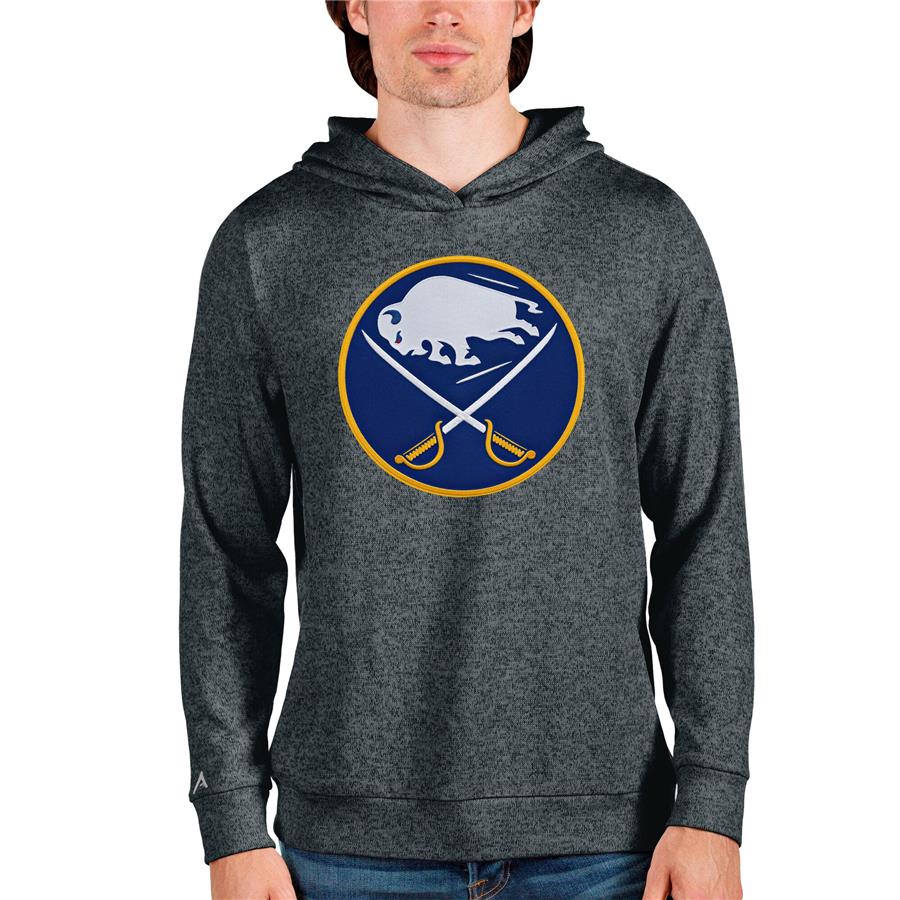 Buffalo Sabres Antigua Absolute Pullover Hoodie - Heathered Charcoal