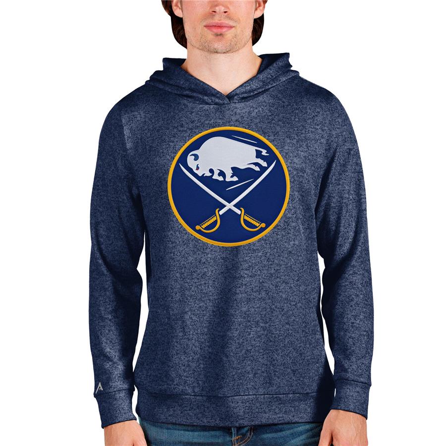 Buffalo Sabres Antigua Absolute Pullover Hoodie - Heathered Navy