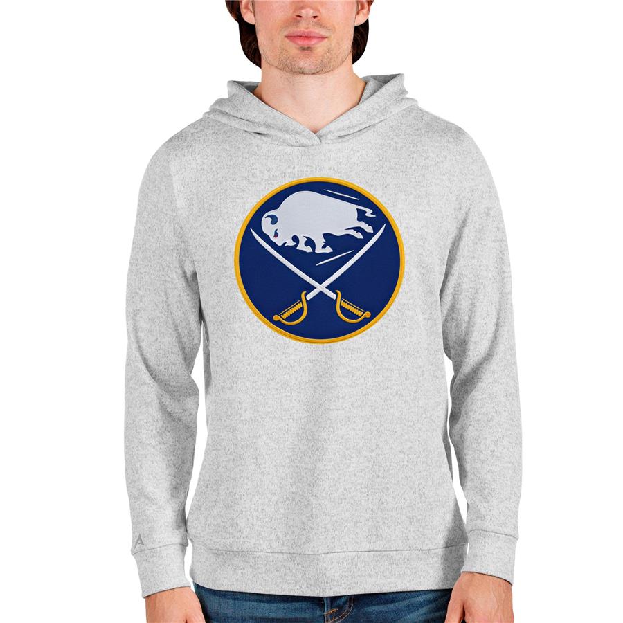 Buffalo Sabres Antigua Absolute Pullover Hoodie - Heathered Gray