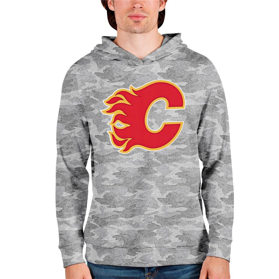 Calgary Flames Antigua Absolute Pullover Hoodie - Camo